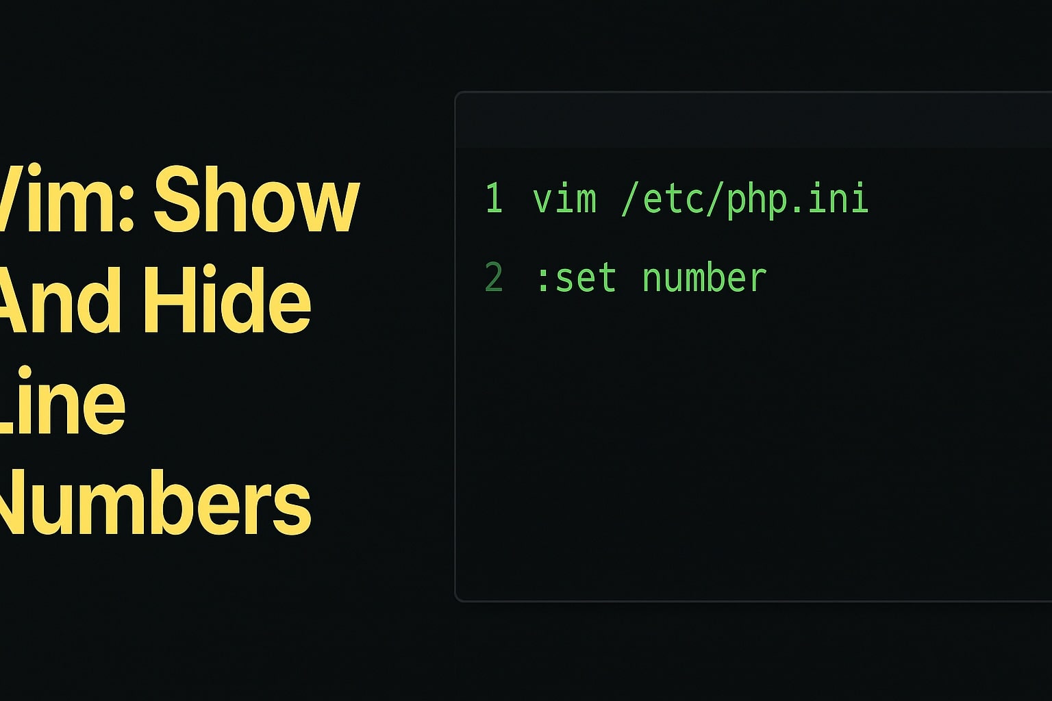 vim-show-line-numbers Vim show and hide line numbers