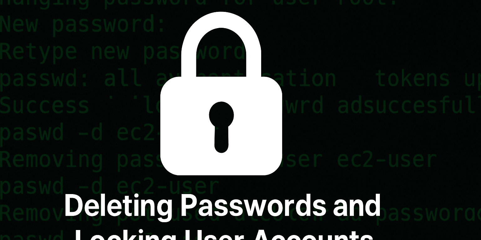 Delete & Lock Linux user password Delete & Lock Linux user password