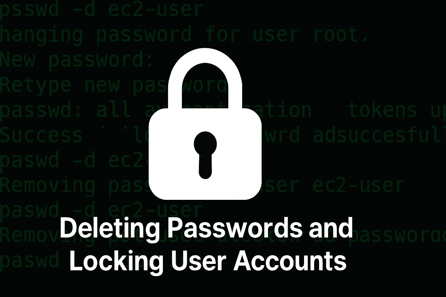 Delete & Lock Linux user password Delete & Lock Linux user password