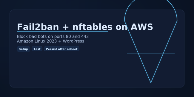 Fail2ban + nftables on AWS banner