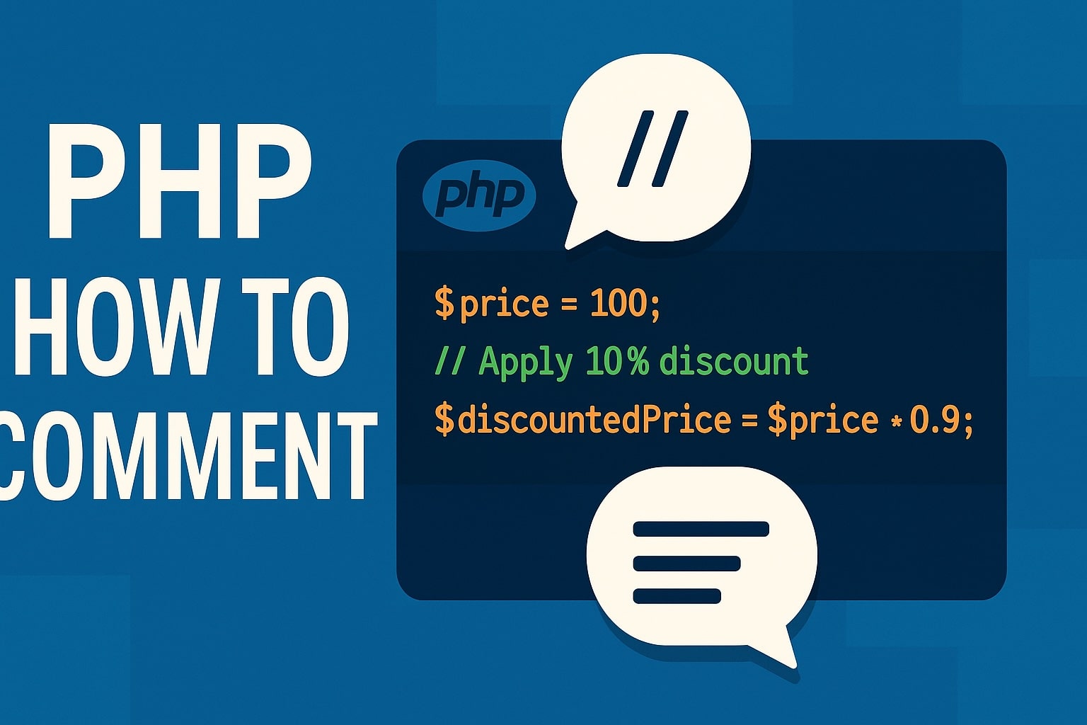 php-how-to-comment PHP how to comment